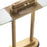 Antique brass finish | clear glass | black marble base