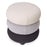 Taburete Eichholtz Tulum en tela bouclé crema, gris bouclé, tela bouclé negro