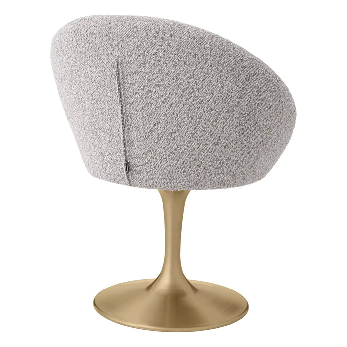 Silla de comedor Eichholtz O'Neill en tejido Bouclé gris