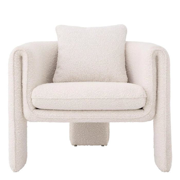 Sillón Eichholtz Toto en tejido Bouclé crema