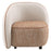 Sillón izquierdo Eichholtz San Marino en tela Crema, tela Vintage naranja