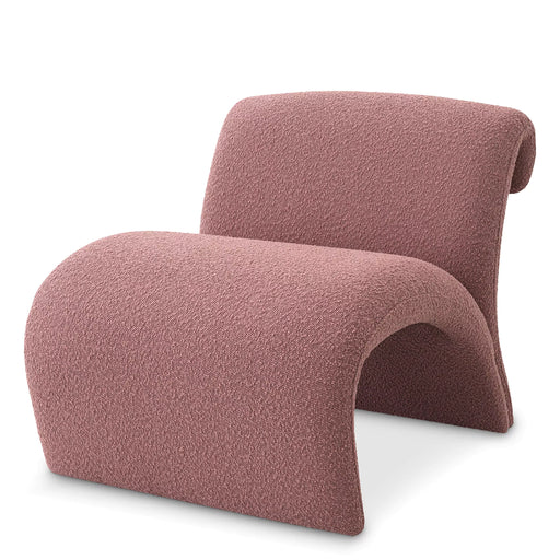 Sillón Eichholtz Vignola en tela Bouclé rosa