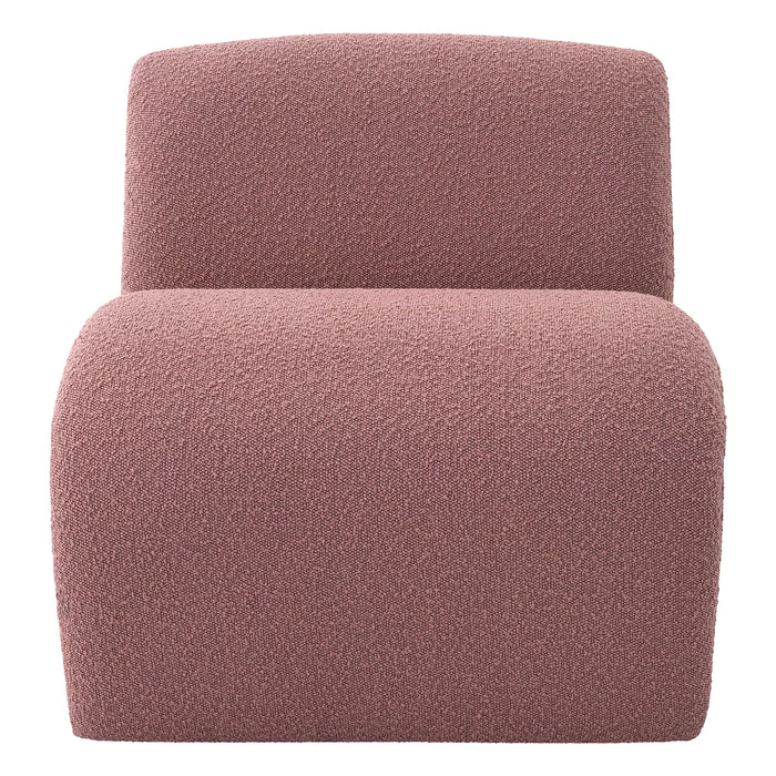 Sillón Eichholtz Vignola en tela Bouclé rosa