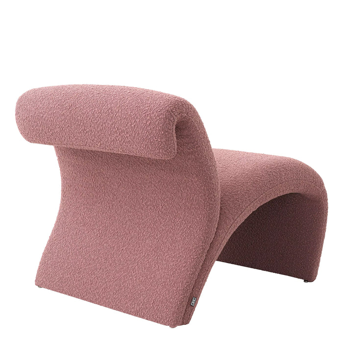 Sillón Eichholtz Vignola en tela Bouclé rosa