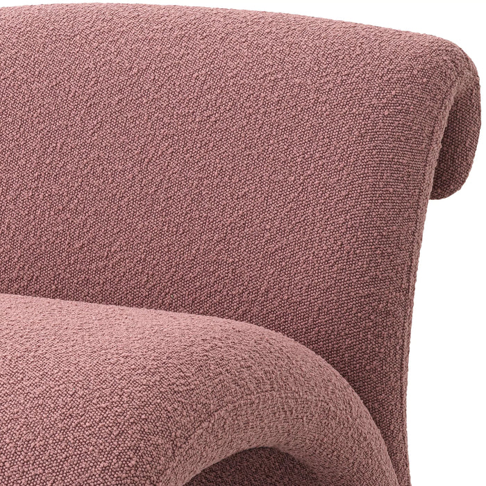 Sillón Eichholtz Vignola en tela Bouclé rosa