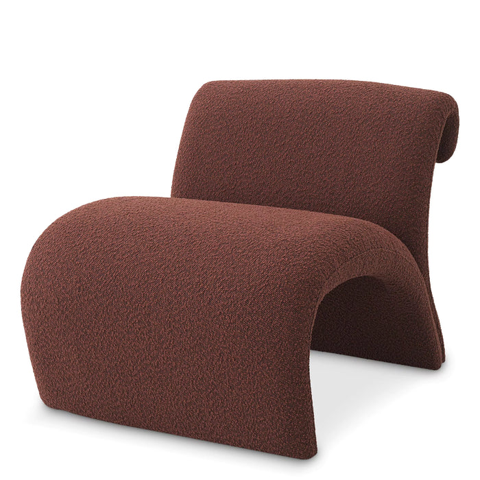 Sillón Eichholtz Vignola en tejido Bouclé rojo