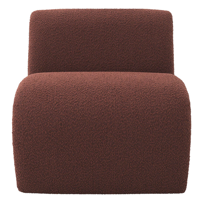 Sillón Eichholtz Vignola en tejido Bouclé rojo