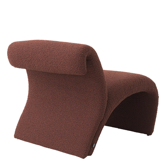 Sillón Eichholtz Vignola en tejido Bouclé rojo