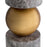 Antique brass finish | honed grey marble