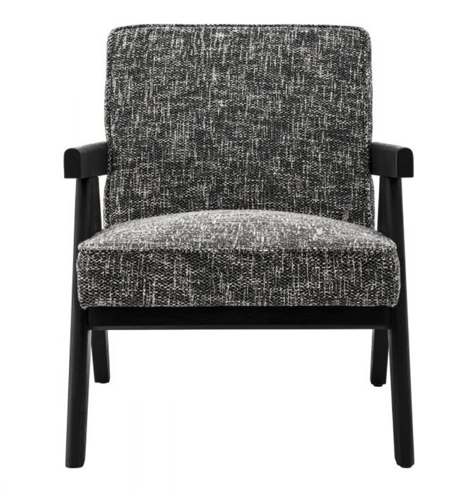 Sillón Eichholtz Greta en tela Cambon Black