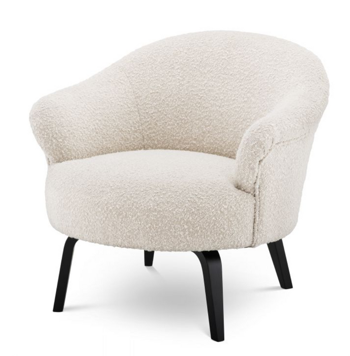 Sillón Eichholtz Moretti con tapizado Bouclé color crema