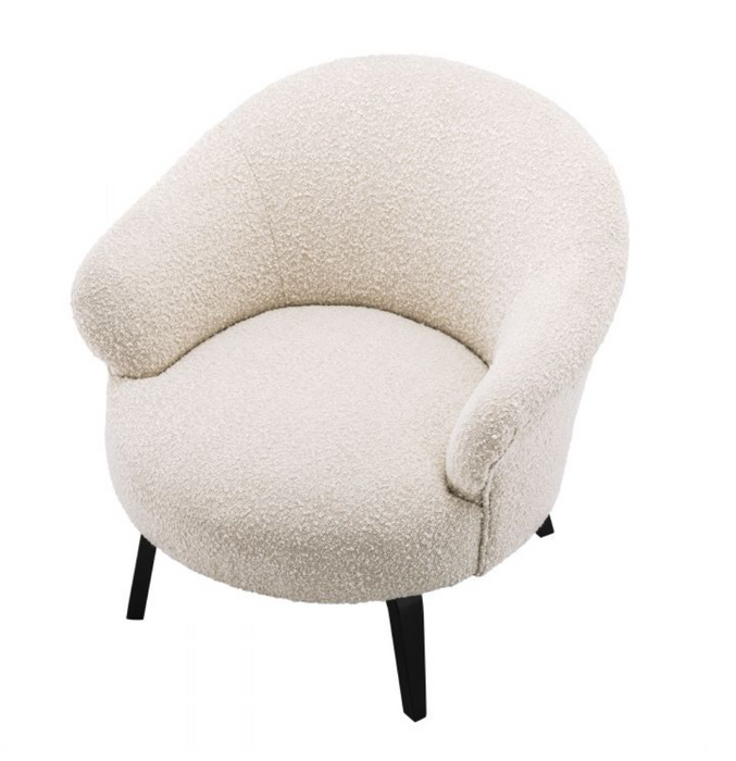 Sillón Eichholtz Moretti con tapizado Bouclé color crema