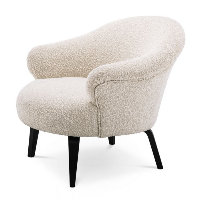 Sillón Eichholtz Moretti con tapizado Bouclé color crema